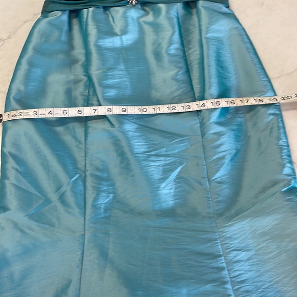 Beautiful Turquoise/Mardi Formal Gown by Private Collection Size 10 - Picture 7 of 13